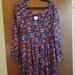 Anthropologie Dresses | New Anthropologie Hd In Paris Multicolor Abstract Floral Dress Size L | Color: Red | Size: L