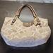 Coach Bags | Coach 18639 Madison Abigail Signature Op Art Lurex Satchel Shoulder Purse/Bag | Color: Cream/Gold | Size: Os