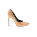 Rachel Roy Heels: Slip On Stilleto Cocktail Party Tan Solid Shoes - Women's Size 8 - Pointed Toe