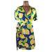 Lilly Pulitzer Dresses | Lilly Pulitzer 2 Wrap Dress Knee Length Short Sleeve Yellow Blue Lemon Silk | Color: Blue/Yellow | Size: 2