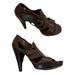 Jessica Simpson Shoes | Jessica Simpson || Faux Leather Gladiator Sandal Pumps | Brown || Size 7.5 | Color: Black/Brown | Size: 7.5