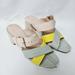 J. Crew Shoes | J. Crew Women's Strappy Leather Block-Heel Sandals Size 9.5 L0295 | Color: Blue/Pink | Size: 9.5