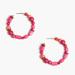 J. Crew Jewelry | J.Crew Enamel Bead Hoop Earrings | Color: Pink/Red | Size: Os