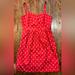 J. Crew Dresses | J Crew, Red And White Adjustable Strappy Dress, Back Zip, Valentine’s Day Size 6 | Color: Red/White | Size: 6