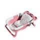 Collapsible Baby Bathtub for Infants to Toddler,Foldable Portable Travel Bathtub with Cushion & Thermometer and Drain Hole, Baby Folding Bathtub for Infants 0-36 Months (Pink)