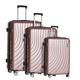 Crunch Crate 3 Piece Luggage Sets Expandable Lightweight Durable Suitcase Sets,Hard Shell Travel Luggage Set with TSA Lock Double Spinner Wheels 20''/26''/30'', Rose Gold, Hardside Expandable Luggage