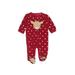 Child of Mine by Carter's Long Sleeve Outfit: Red Print Bottoms - Size 0-3 Month