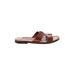 Klimatsakis Sandals: Brown Solid Shoes - Women's Size 2 - Open Toe