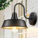 Gracie Oaks Briant Iron Wall Light Metal in Black | 12.3 H x 11 W x 18 D in | Wayfair BAB59A6A76BF494FB5A2C11C460F6A71