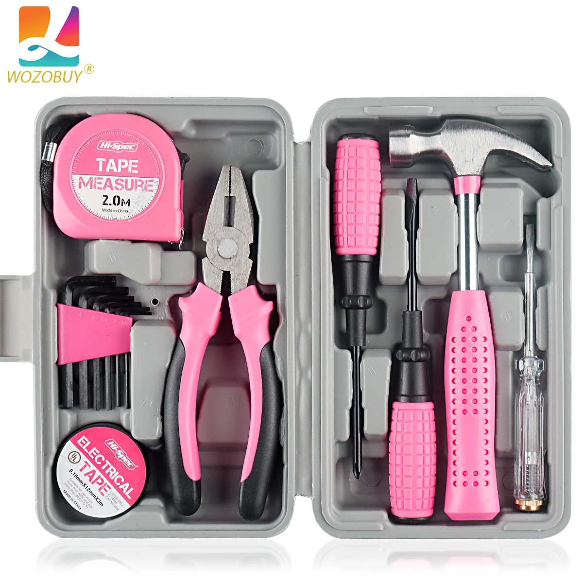Ensemble d'outils 13/24 pièces, Kit d'outils manuels de maintien général pour la maison avec boîte à outils en plastique, mallette de rangement utilisée pour la réparation automobile et la réparation