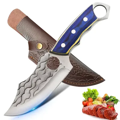 Couteau de cuisine en acier inoxydable forgé à la main à désosser à viande à poisson tranchage