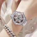 UTHAI-Montre L58 avec bracelet en cuir pour femme horloge pour femme lumineuse luxueuse avec