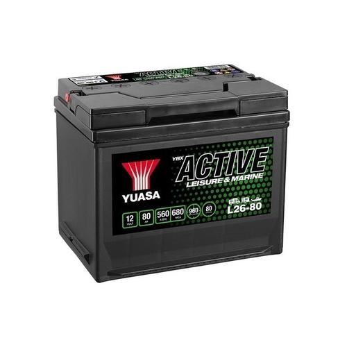 YUASA Starterbatterie Leisure Batteries 12V 80Ah 560A L26-80