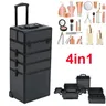 Trolley 4 In 1 Make Up Case parrucchiere Vanity Beauty Cosmetic Box Trolley grande Trolley cosmetico