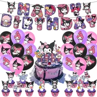 Geburtstags feier Dekorationen Sanrio Hallo Kitty Kuromi Thema Party Dekor Feier Dekor