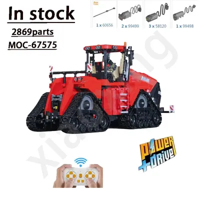 2023 neue verfolgte Ackers chlepper elektrische MOC-67575 Baustein Modell 4488 stücke Remote Image