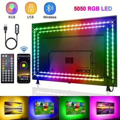 USB-LED-Streifen 5V 5050 Smart-LED-Licht für Wand, Zimmer, Bluetooth, WLAN, Alexa 15 20 Meter, RGB-Band, TV-Hintergrundbeleuchtung, LED-Band, Luces