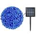 Solar Outdoor String Christmas Lights 39Ft 100 LED 8 Modes Patio Lighting for Outside Yard Gazebo Party Wedding Tents Porch Xmas Garden Backyard Tree Decorations Indoor Balcony Decor Lights (Blue)