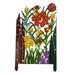 Hxoliqit Colorful Garden And Metal Screen 3 Panel Flower Patio & Garden(Multi-color) Outdoor Garden Decor Garden Decor Garden Supplies