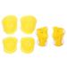 1 Set of 6PCS Child Roller-skate Protection Gear Cycling Thickened Protector Sports Combination Protectors Kit for Kids Roller Skating Cycling Use (Yellow)