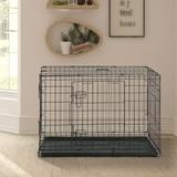 Pet Cat Dog Folding Steel Crate Animal Playpen Metal Cage 2 Doors