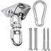 Duslogis Swing Hanger Swivel Hook for Swing Sets Porch Wood Concrete Ceiling Silent Stainless Steel 1000 Lb Capacity Heavy Duty for Swing Chair Yoga Playground Multiple Indoor Outdoor Gym