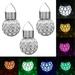 NUOLUX 3pcs Solar Hanging Crystal Ball Light Outdoor Hanging Decorative Sparkling Crystals Gazing Ball with Solar Powered Color Changing LED for Garden Home Wedding Party