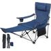 GVDV Camping Lounge Chair Portable Reclining Camping Chair Folding Camping Chair with Footrest Headrest & Storage Bag 330lbs Weight Capacity