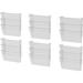 Storex Letter-Size Unbreakable Plastic Wall Pocket Clear Set of 3 6-Pack