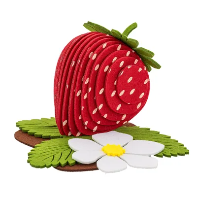 Filz-Bausatz Erdbeere, rot