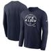 Men's Nike Navy Dallas Cowboys 2023 NFC East Division Champions Locker Room Trophy Collection Long Sleeve T-Shirt
