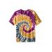 Plus Size Women's Lightweight Tie-Dye Crewneck Tee by KingSize in Sand Storm Tie Dye (Size 4XL)