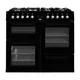 Beko Kdvf100K Freestanding Electric Range Cooker With Gas Hob - Black