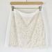 Anthropologie Skirts | Daisy Embroidered + Pearl White Mini Skirt | Color: White | Size: M