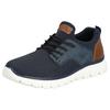 Slip-On Sneaker RIEKER, Herren, Gr. 44, blau (dunkelblau, kombiniert), Textil, Lederimitat, sportlich, Schuhe, Trekking Sandale, Sommerschuh, Freizeitschuh mit Gummizug, Topseller