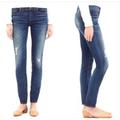 Madewell Jeans | Madewell Skinny Skinny Distressed Denim Jeans Size 27 | Color: Blue | Size: 27