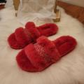 Michael Kors Shoes | Michael Michael Kors Scarlett Faux Fur Slide Sandal Slippers Sz 10 Nib | Color: Red | Size: 10