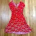 Free People Dresses | Free People Red Floral Mini Dress | Color: Red/White | Size: M