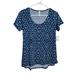 Lularoe Tops | Lularoe T-Shirt Women's Xxs Blue Multicolor Classic T Short Sleeve Nwt | Color: Blue | Size: Xxs