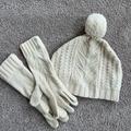 J. Crew Accessories | J. Crew Women’s Hat & Gloves | Color: White | Size: Os