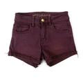 American Eagle Outfitters Shorts | American Eagle Super Stretch Hi-Rise Shortie Plum Denim Shorts Size 0 | Color: Purple | Size: 0