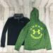 Under Armour Shirts & Tops | Lot Of 2 Under Armour Long Sleeve Boys L Black 1/4 Zip Golf Pullover Green Shirt | Color: Black/Green | Size: Lb