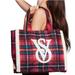 Victoria's Secret Bags | 2022 Victoria Secret Red Cozy Plaid Tote | Color: Red | Size: Os