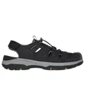 Skechers Men's Relaxed Fit: Tresmen - Menard Sandals | Size 9.0 Extra Wide | Black | Textile/Synthetic | Vegan