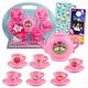 Hello Kitty Tea Party Set Bundle - 13 Piece Tea Set with Hello Kitty Tea Cups, Saucers, and Tea Kettle Plus Stickers, More | Hello Kitty Teapot Sets for Girls