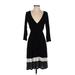 Ella Moss Casual Dress - Midi: Black Dresses - Women's Size X-Small