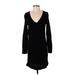 Moth Casual Dress - Sweater Dress: Black Dresses - Women's Size X-Small