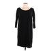 Press Dress Casual Dress - Sweater Dress: Black Dresses - Women's Size Large
