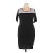 Lularoe Casual Dress - Sheath: Black Color Block Dresses - Women's Size 2X