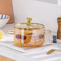 Casserole Transparente en Verre avec Couvercle Marmite à Soupe Chauffage des Touristes Foy Glass